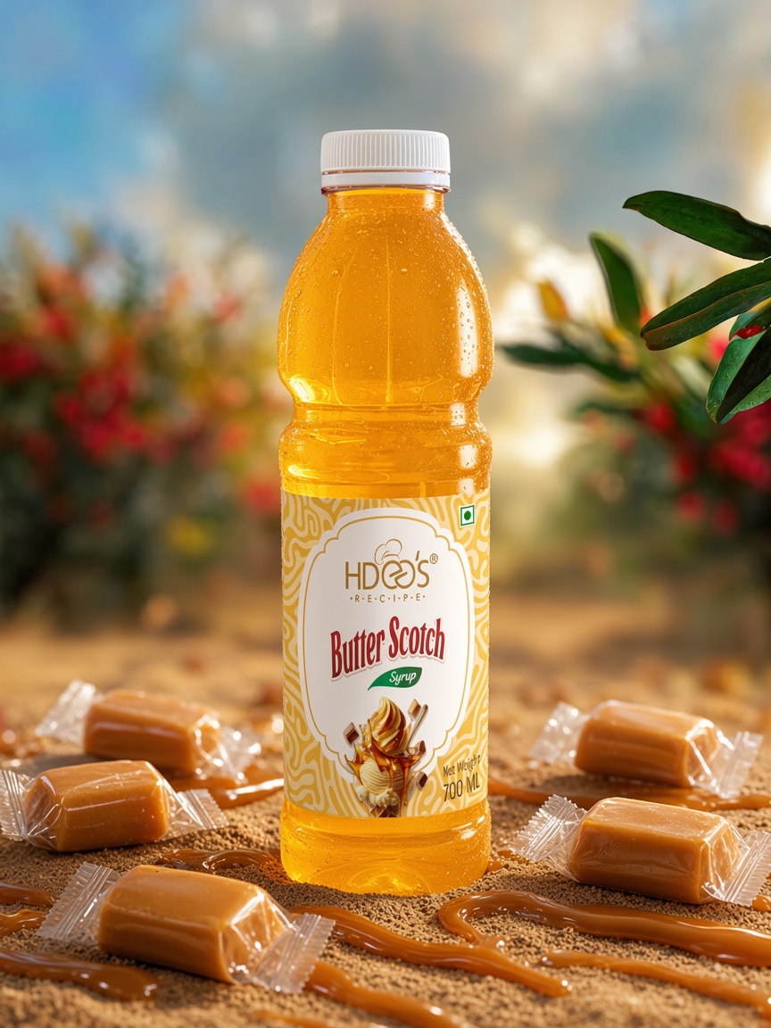 Hdees Butterscotch syrup bottle