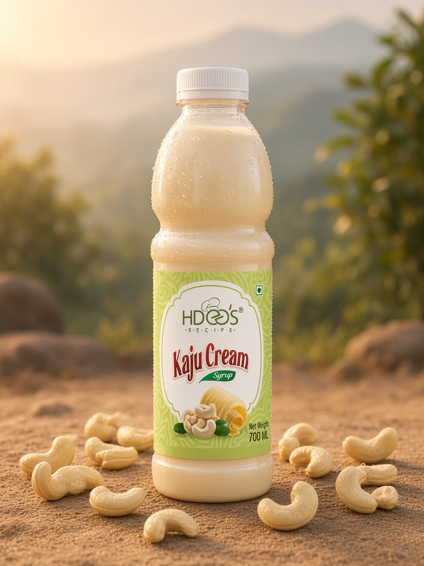 Hdees Kaju Cream syrup bottle