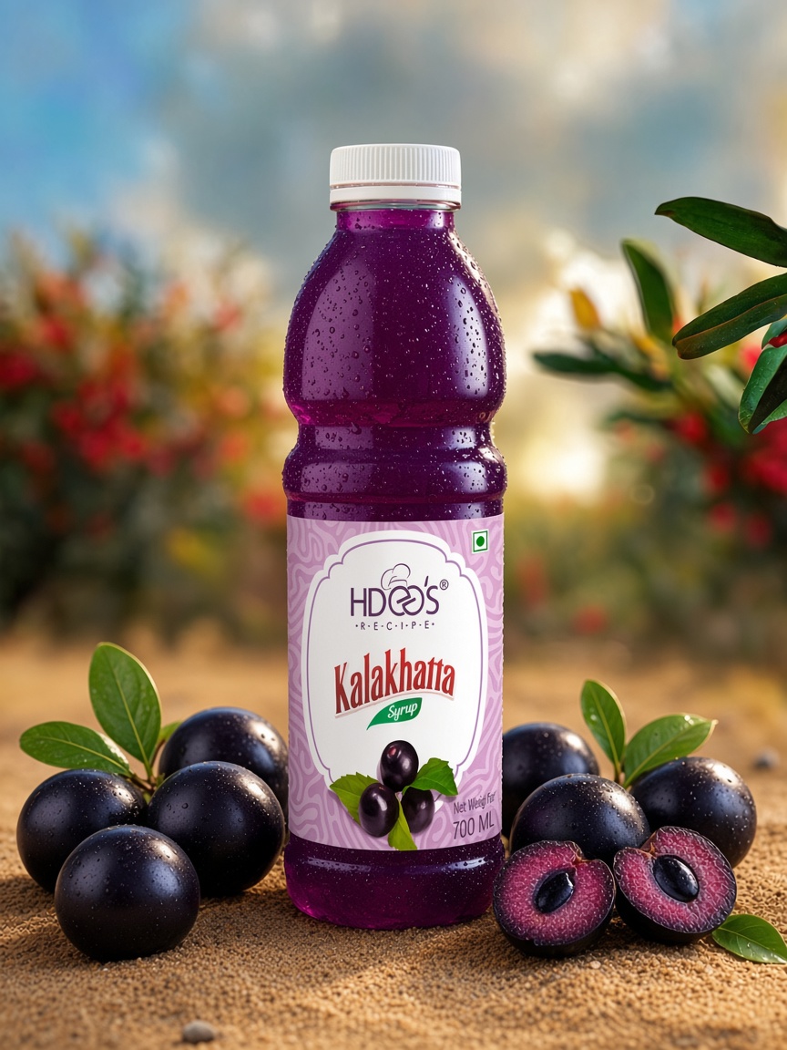 Hdees Kalakhatta syrup bottle