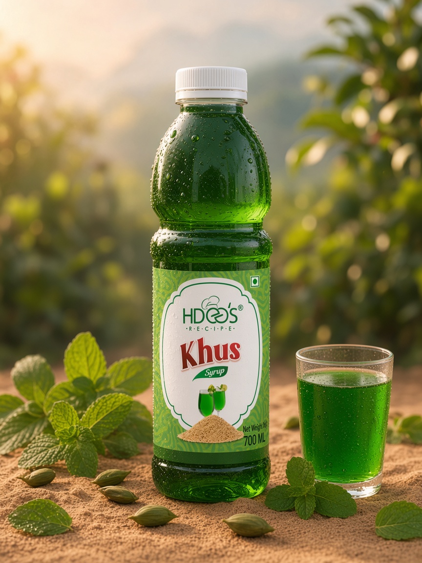 Hdees Khus syrup bottle