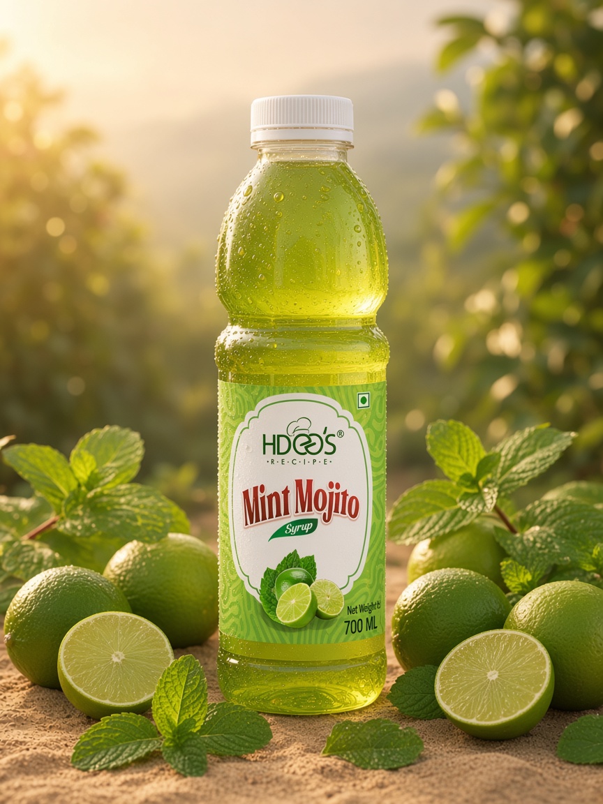 Hdees Mint Mojito syrup bottle