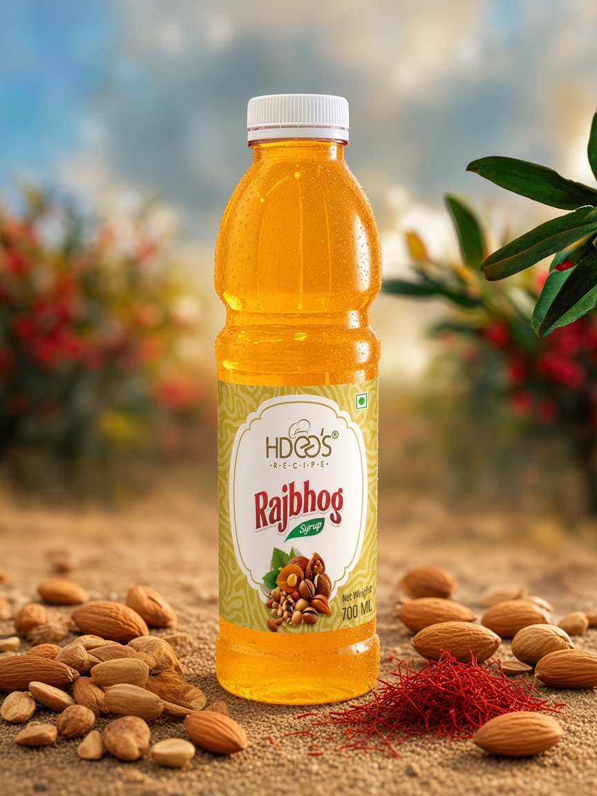 Hdees Rajbhog syrup bottle
