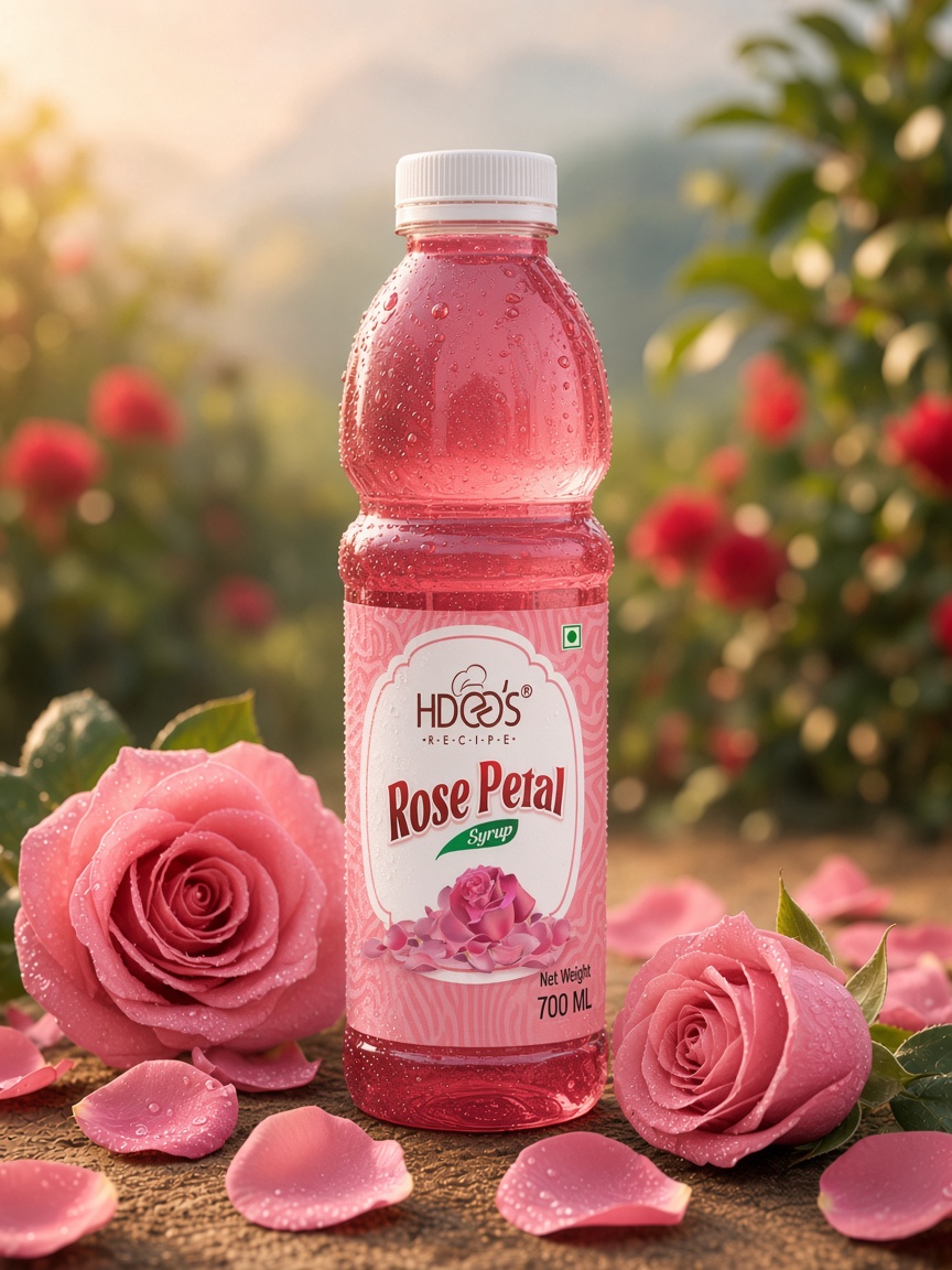 Hdees Rose Petal syrup bottle